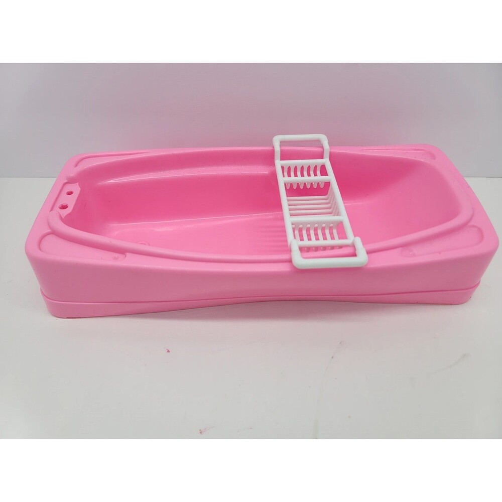 Vintage Pink Barbie Bathtub Mattel 1995 with Tub Caddy